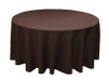 Chocolate Brown Polyester Round Tablecloth Decorations 70 inches x 25 For Hire