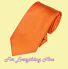 Orange Formal Groomsmen Groom Wedding Straight Mens Neck Tie
