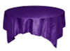 Deep Purple Taffeta Crinkle Table Overlay Decorations 72 inches x 5 For Hire