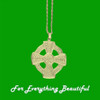 Celtic Cross Circular Design Small 9K Yellow Gold Pendant
