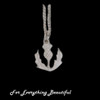 Thistle Motif Floral Emblem Small Sterling Silver Pendant