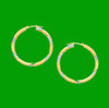 14K Two Tone Gold Classic 30mm Circle Hoop Earrings