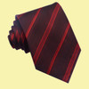 Cherry Red Stripes Burgundy Formal Wedding Straight Mens Neck Tie Cherry Red Stripes Burgundy Formal Wedding Straight Mens Neck Tie