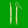 14K Yellow Gold Double Chain Chandelier Drop Earrings