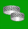 Celtic Interlace Endless 14K White Gold Mens Ring Wedding Band