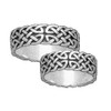 Celtic Interlace Endless 10K White Gold Mens Ring Wedding Band
