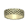 Celtic Interlace Endless 14K Yellow Gold Ladies Ring Wedding Band