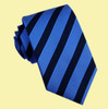 Black Blue Diagonal Textured Stripes Formal Wedding Straight Mens Neck Tie