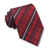 Red White Black Diagonal Thatch Formal Wedding Straight Mens Neck Tie