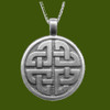 Celtic Round Raised Relief Interlace Lovers Knot Stylish Pewter Pendant