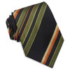 Green Orange Yellow Black Stripes Formal Wedding Straight Mens Neck Tie Green Orange Yellow Black Stripes Formal Wedding Straight Mens Neck Tie