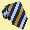 Yellow White Dark Blue Rail Stripes Formal Wedding Straight Mens Neck Tie Yellow White Dark Blue Rail Stripes Formal Wedding Straight Mens Neck Tie