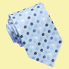 Dark Blue White Light Blue Polka Dots Formal Wedding Straight Mens Neck Tie Dark Blue White Light Blue Polka Dots Formal Wedding Straight Mens Neck Tie