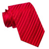 Cherry Red Thin Diagonal Stripes Formal Wedding Straight Mens Neck Tie