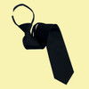 Jet Black Formal Groomsmen Groom Wedding Pre-Knotted Mens Neck Tie Jet Black Formal Groomsmen Groom Wedding Pre-Knotted Mens Neck Tie