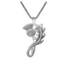Thistle Single Drop Scotland Emblem Sterling Silver Pendant