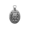 Thistle Design Engraved Oval Medium Sterling Silver Charm