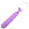 Dark Lavender Purple Junior Boys Ages 3-7 Wedding Elastic Straight Boys Neck Tie
