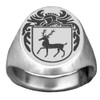Knight Series Surname Coat of Arms Sterling Silver Mens Ring​
