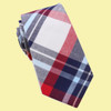 Dark Blue Red White Tartan Groomsmen Groom Wedding Narrow Mens Neck Tie