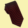 Black Red Swirl Polkadots Groomsmen Groom Wedding Narrow Mens Neck Tie