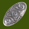 Lindisfarne Elongated Oval Stylish Pewter Hair Slide