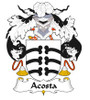 Acosta Spanish Coat of Arms Large Print Acosta Spanish Family Crest