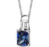 Alexandrite Radiant Cut Modern Sterling Silver Pendant