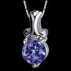 Alexandrite Round Cut Ornate Detail Sterling Silver Pendant Alexandrite Round Cut Ornate Detail Sterling Silver Pendant