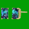 Alexandrite Radiant Cut Stud 14K Yellow Gold Earrings Alexandrite Radiant Cut Stud 14K Yellow Gold Earrings
