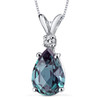 Alexandrite Teardrop Cut Diamond Accent 14K White Gold Pendant Alexandrite Teardrop Cut Diamond Accent 14K White Gold Pendant