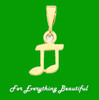 Whole Musical Note 14K Yellow Gold Pendant Charm