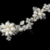Freshwater Pearl Crystal Bead Floral Wedding Necklace Earrings Bridal Set