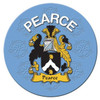 Pearce Coat of Arms Cork Round English Family Name Coasters Set of 4