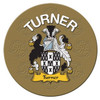 Turner Coat of Arms Cork Round English Family Name Coasters Set of 2
