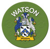 Watson Coat of Arms Cork Round English Family Name Coasters Set of 4