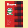 Simpson Coat Of Arms History Scottish Family Name Origins Mini Book