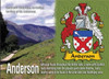 Anderson Coat of Arms English Family Name Fridge Magnets Set of 4