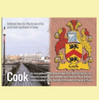 Cook Coat of Arms English Family Name Fridge Magnets Set of 4