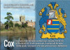 Cox Coat of Arms English Family Name Fridge Magnets Set of 4