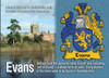 Evans Coat of Arms English Family Name Fridge Magnets Set of 2