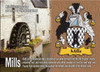 Mills Coat of Arms English Family Name Fridge Magnets Set of 2
