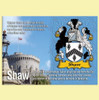 Shaw Coat of Arms English Family Name Fridge Magnets Set of 2