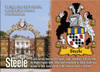 Steele Coat of Arms English Family Name Fridge Magnets Set of 4