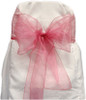 Colonial Rose Organza Wedding Chair Sash Ribbon Bow Decorations x 10 For Hire