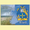 Ward Coat of Arms Irish Family Name Fridge Magnets Set of 2