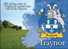 Traynor Coat of Arms Irish Family Name Fridge Magnets Set of 4