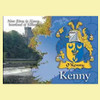 Kenny Coat of Arms Irish Family Name Fridge Magnets Set of 4