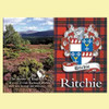 Ritchie Coat of Arms Scottish Family Name Fridge Magnets Set of 2