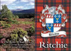 Ritchie Coat of Arms Scottish Family Name Fridge Magnets Set of 2